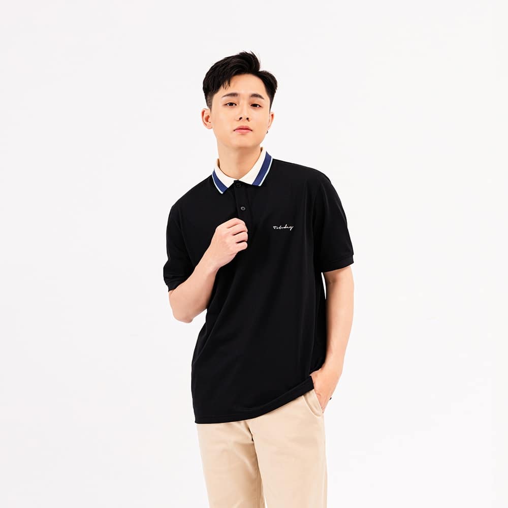 ÁO POLO NAM – TOTODAY – MULTICOLOR RIB COLLAR