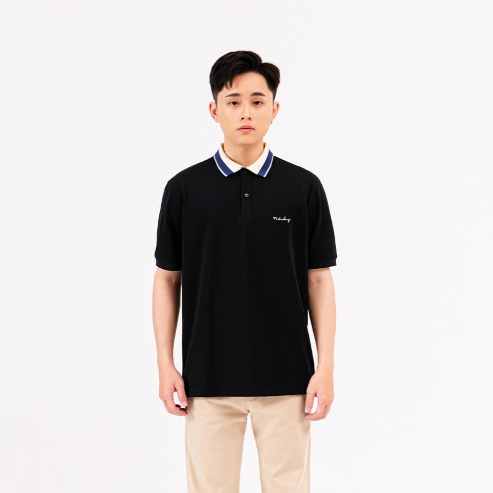 ÁO POLO NAM – TOTODAY – MULTICOLOR RIB COLLAR